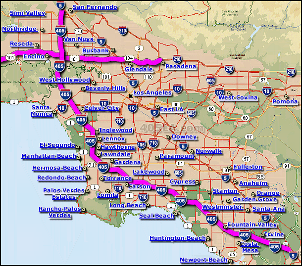 Ventura Freeway Map